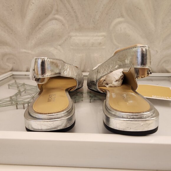Michael Kors "Darrington" Sling flats. NIB. Silver. Size: Various - Picture 5 of 12